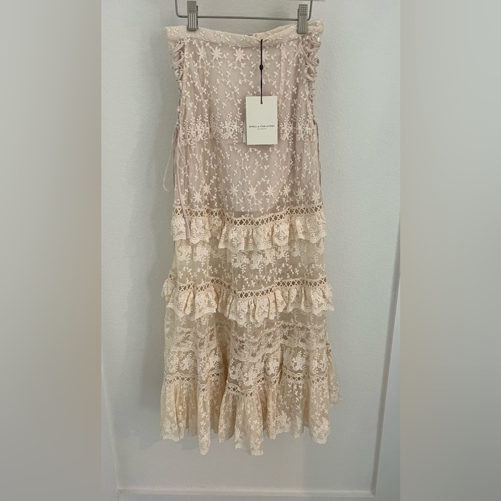 Spell & The Gypsy Le Guaze lace tiered skirt